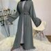Latest Muslim Abayas For Women Islamic Fashion Pearls Kimono Robe Modest Dress Long Elegant Cardigans Clothing Front Open Abaya_ecoleips.com