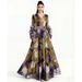 Women's French Style Long Dress V Neck Floral Print Fitted Waist Full Skirt Cake Skirt For Vacation Look_ecoleips.com