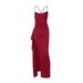 ng2510292 2025 Summer New Sexy Back Tie Split Evening Solid Color Strap Dress Wholesale_ecoleips.com
