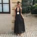 Women's Clothing French Retro Style Halter Neck Deep V Waist Dress Spring Summer_ecoleips.com
