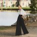 Women's Clothing Bat Sleeve Dress Deep V High Waist Color Matching Jumpsuit_ecoleips.com