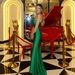 Elegant Evening Gown for Women Green Strapless Mermaid Style for Cocktail Parties Prom And Formal Events_ecoleips.com