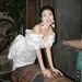 Women's Clothing Light Wedding Dress Bride Simple Retro Satin One Shoulder Welcoming Out Of The Door Yarn Short White Engagement Dress Skirt_ecoleips.com