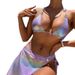 Women's Clothing New Drawstring Sexy Three Piece Swimsuit Bikini Fantasy Fabric Bikini_ecoleips.com