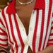 Women's Clothing Spring And Summer Knitted Sweaters And Tops Contrast Color Design Lapel Shirts_ecoleips.com