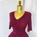 Elegant French Style Stretch Mesh Pleated V Neck Slim Fit Long Dress for Women High Waisted Summer Dress Flattering_ecoleips.com