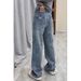 Retro High-Waisted Wide Leg Jeans For Women Loose Fit Slimming Straight Leg Plus Size Spring Autumn Stylish Clothing_ecoleips.com