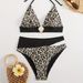 Sexy Leopard Print Bikini Set - Women's Fashion Swimwear For Beach & Pool, Strappy Backless Design With Removable Padding, XS-XXL"_ecoleips.com