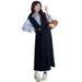 Autumn New Korean Fashion V-Neck Vest Long + Striped Shirt Two-Piece Set Maternity Dress_ecoleips.com