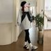 Autumn New Korean Fashion Loose Bowknot Air Cotton Maternity Dress_ecoleips.com
