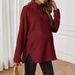 New Cross-border Hot-selling Autumn And Winter Pregnant Women's Fashion Women's Clothing Plain Zipper Loose Long-sleeved T-shirt_ecoleips.com