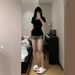 Popular Deep V-neck Front Shoulder Foreign Style Short-sleeved Summer 2026 Korean Version Of Basic Slim And Thin Premium Ice Silk Top_ecoleips.com