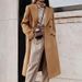Women's Clothing Long Sleeved Lapel Solid Color Double Breasted Slim Fitting Coat_ecoleips.com
