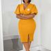 Women's Clothing Lantern Sleeve Summer V Neck Fashion Hip Wrapped Dress_ecoleips.com