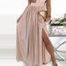 Elegant Sequin Embellished Sleeveless Maxi Dress For Women - Summer Fashion Party Wear, Polyester Blend, A-Line Ruffled Hem_ecoleips.com