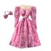 Women's Clothing Palace Style Mesh Splicing Puff Sleeve Dress Summer Women's Clothing Waist Slimming Beautiful Floral Long Skirt_ecoleips.com