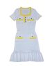 Women's Clothing Ruffle Short Sleeve Knitted Dress Summer New Fashion Button Pocket Slim Skirt_ecoleips.com