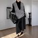 Heavy-duty Sequined V-neck Knitted Outerwear Sweater Vest For Women_ecoleips.com