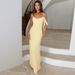 Women's Sexy Low Cut Solid Color Dress European American Style Summer New French Temperament Backless Suspender Dress_ecoleips.com