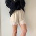 Aria Basics Aria Basics 2025 Autumn New Lace Trim Wide-Leg Shorts For Women, Stylish Fashionable Casual European And American Cross-Border_ecoleips.com