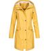 Women's Waterproof Hiking Jacket – Longline Windproof Outdoor Coat With Hood In Yellow/Green/Black/Blue/Pink_ecoleips.com
