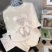 Women's Clothing goods three dimensional diamond sequin embroidery cartoon short sleeved T shirt for women summer loose fashion age reducing tops_ecoleips.com