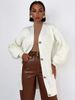 Aria Basics Aria Basics Cross-border Mid-length Knitted Cardigan, European And American Autumn/winter New Style, Loose V-neck With Metal_ecoleips.com