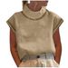 Women's Clothing Women's Spring And Summer Casual Solid Color Hollow Tops Casual High Collar Washed Cotton Lace Breathable T Shirt Women_ecoleips.com