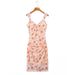 European And American Women's Clothing Wholesale, New Summer French Floral Print Camisole Dress, V-neck Pleated Sexy_ecoleips.com