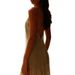 2025 Spring/Summer New Pleated Suspender See Through INS Casual Vacation Loose Dress_ecoleips.com