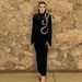 Women's Clothing Black Diamond Studded Evening Dress Skirt Banquet Wear Long Sleeved Slim Bandage Skirt_ecoleips.com