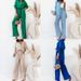 Voya Women's Casual Commuting Fashion Trend Loose Shirt Long Pants Casual Suit With Multiple Colors To Choose From_ecoleips.com