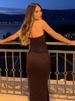 Mozision Off-shoulder Strapless Sexy Maxi Dress For Women Solid Sleeveless Backless Bodycon Club Party Sexy Long Dress Elegant_ecoleips.com