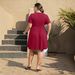 European And American Early Autumn Dress for Women Ruffled V Neck Pockets TK New Resort Style plus Size Clothes_ecoleips.com
