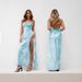 2025 Summer Strap Blue Tie-Dye Print Milk Silk Long Sexy Backless Dress_ecoleips.com