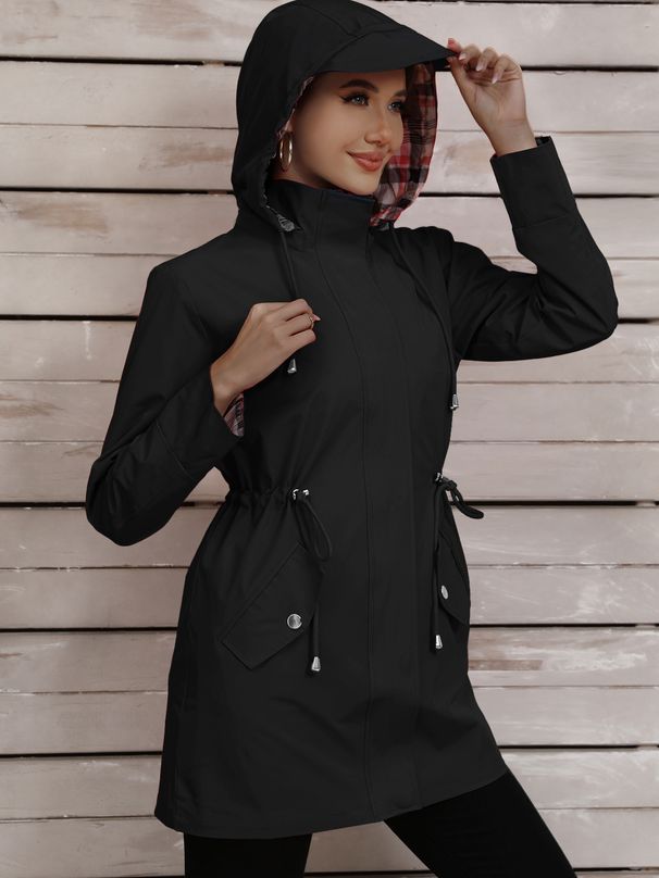 K New Waist Slimming Hooded Jacket For Women's Versatile Casual Top_ecoleips.com