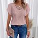 2026 European And American Spring Summer New Style Independent Station Lace Patchwork Short Sleeve T-Shirt In_ecoleips.com