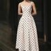 Elegant Retro Hepburn Style Sundress White Polka Dot Maxi Dress Waist Cinching Slimming New Style For Vacation_ecoleips.com