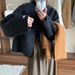 girl Round Neck Short 2025 Autumn Winter New Korean Style Oversized Long Wool Small Double-Sided Cashmere Coat Women's Warm_ecoleips.com