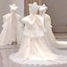 Mermaid Off-Shoulder Light Wedding Dress Bride Engagement Banquet High-End Heavy Craft Toasting Gown Vintage Morning_ecoleips.com