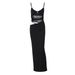 Women's 2025 Summer New Fashion Sexy Patchwork Slit Mesh Sheer Strap Dress Wholesale_ecoleips.com