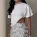 2025 New Women's Fashion Casual Set With Emed Short Sleeve Top And Skirt_ecoleips.com