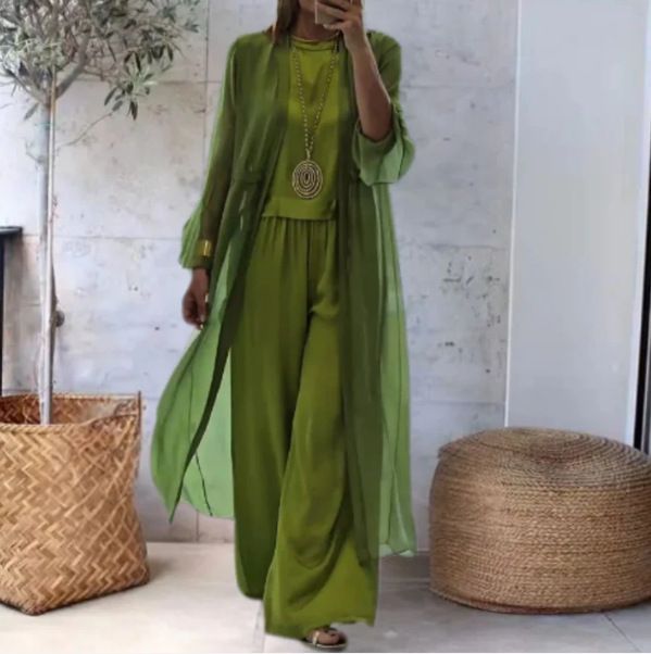 Women's Clothing Temperament Elegant Solid Color Three Piece_ecoleips.com