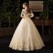Elegant Long Sleeve Lace Wedding Dress With Princess Sleeves, A-Line Silhouette, And Corset Back – Plus Size Available_ecoleips.com