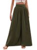 Suitable For All Seasons 2025 Summer Casual Fashion High Elastic Women's Wide-Leg Pants_ecoleips.com