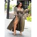 Women's Clothing Skirt Long Sleeves Slightly Fat Loose Plus Size Women's Dress Maternity Wear Fat Sister Fashion Long Skirt_ecoleips.com