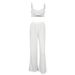 Knitted Jacquard Camisole Lingerie Loose Pajama Pants Two-Piece Set European And American Autumn Winter New Women's_ecoleips.com