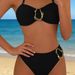 Women's Clothing Women's Swimsuit Sexy Solid Color Underwire Bikini Set Fashionable Quick-Dry Polyester, Modest Coverage_ecoleips.com