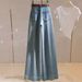 Women's Clothing Light Blue High Waist Wide Leg Jeans For Women Spring New Loose Straight Slim Drape Mopping Flared Pants_ecoleips.com