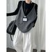 K Retro Lazy Style Knitted Vest Women's New V-neck Loose Sleeveless Vest_ecoleips.com
